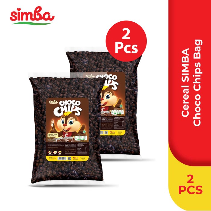 

BEST SELLER- Choco Chip Cereal SIMBA - 2 Choco Chips Bag 1 kg Lebih Hemat