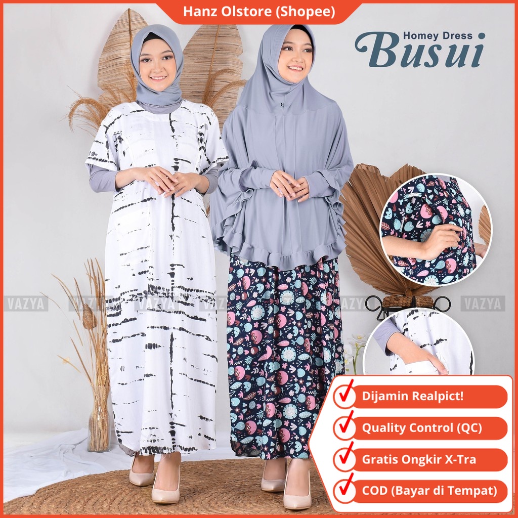 Hanz Olstore Home Dress Rayon Busui / Home Dress Busui / Homedress Busui Friendly Bukaan Samping / H