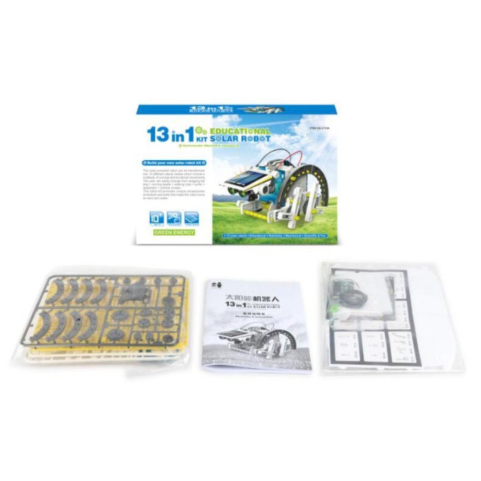 RB22 Robot Mobil Edukasi 13 Transforming Rakit DIY Rakitan Lego Solar Cell