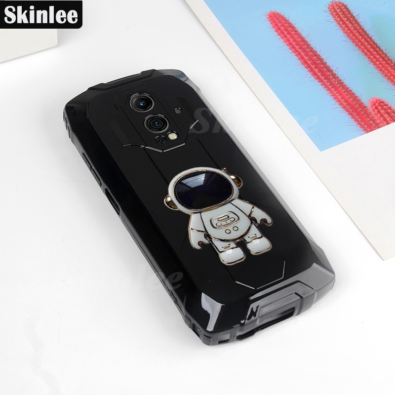 For Blackview BV9300 Casing Case SoftCase Rubber Glossy Soft Fall Proof With Astronaut Bracket Phone Cover For Blackview BV9300