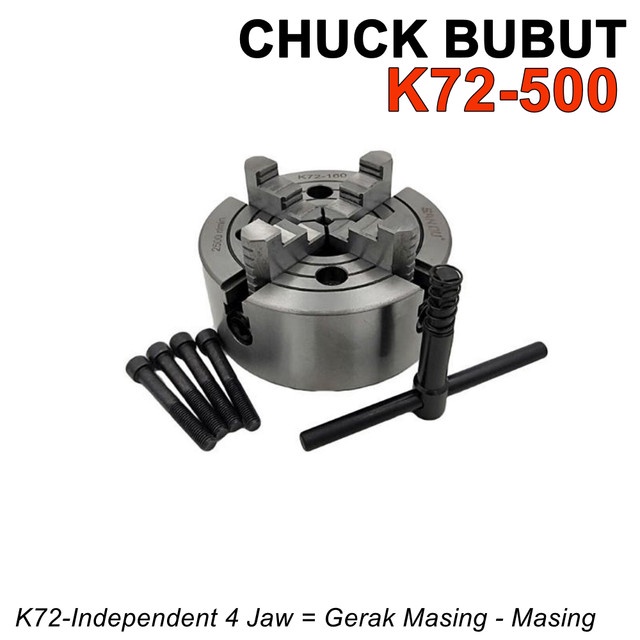 Chuck Bubut 20" Claw K72-500 4 Jaw Cekam Kaki 20 Inch Independent