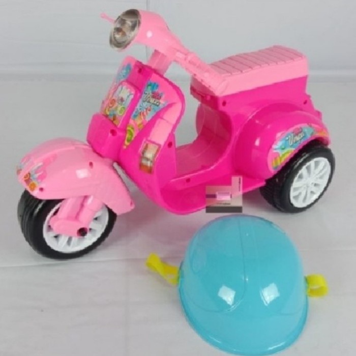 mainan anak vespa Mini dorong //Vespa mini dorong bekas seperti baru - Biru