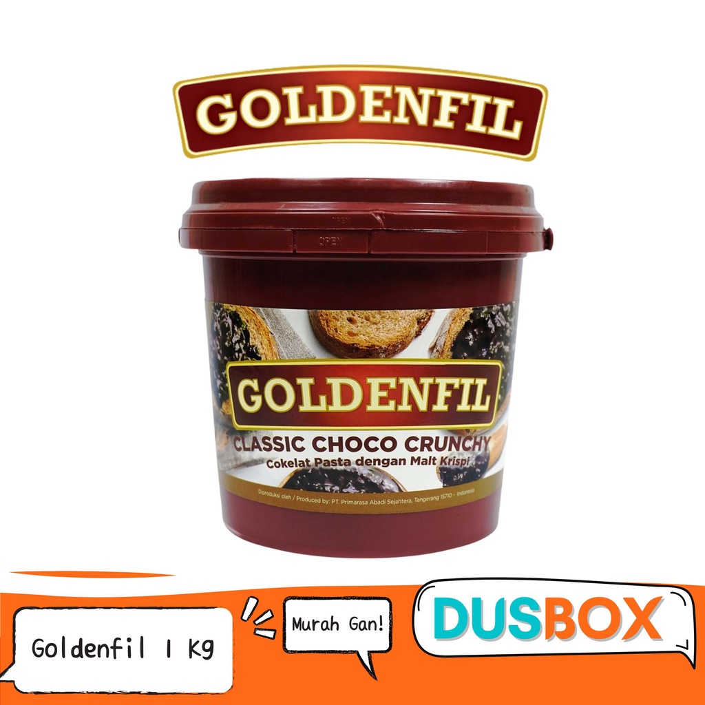 

Goldenfil Classic Chocolate Crunchy / Selai Roti Bakar / Toping Roti / Selai Roti / Selai Coklat /Olesan Roti