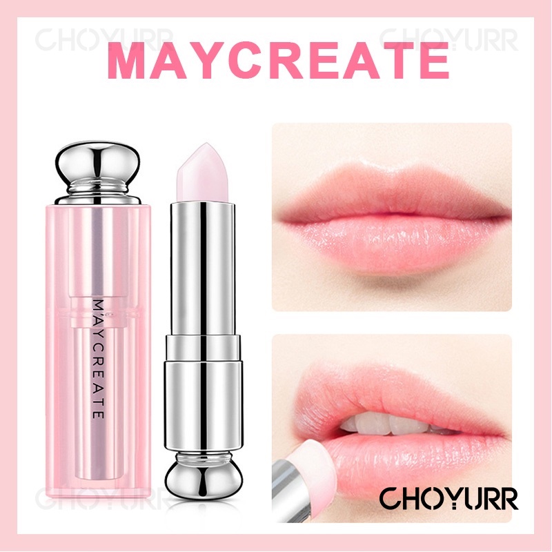 【COD】MAYCREATE Lip Glow Color Revival Balm Lipstick Pelembab Tahan Lama-CH