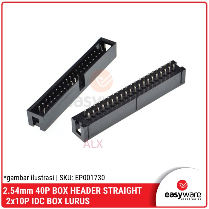 40P BOX HEADER STRAIGHT 2x20P IDC BOX LURUS 40 PIN BOX HEADER PCB CO27