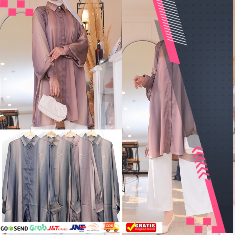 Vena JUMBO Tunik LD 125 Silk Armani Motif - Atasan Wanita Premium/ OUTFIT WANITA MODEL TERBARU KEKINIAN