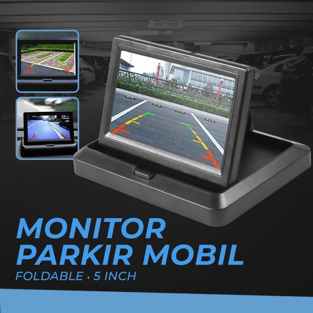 Hadasiton Monitor Parkir Mobil Rear View TFT LCD Foldable 5 Inch HT5 Mundur Subwoofer Kolong Midi Re