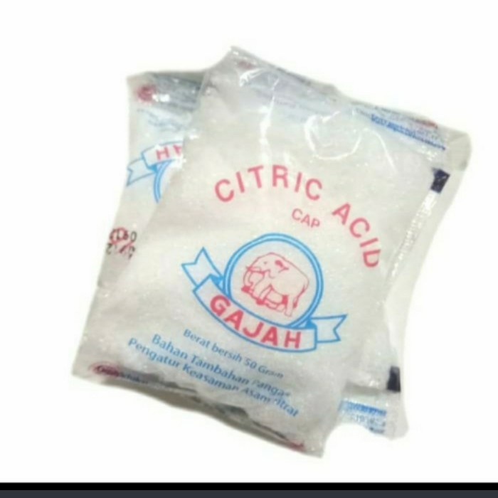 

[SUKSES] TERLARIS citrus acid/ sitrun cap gajah 1pak isi 20 pcs