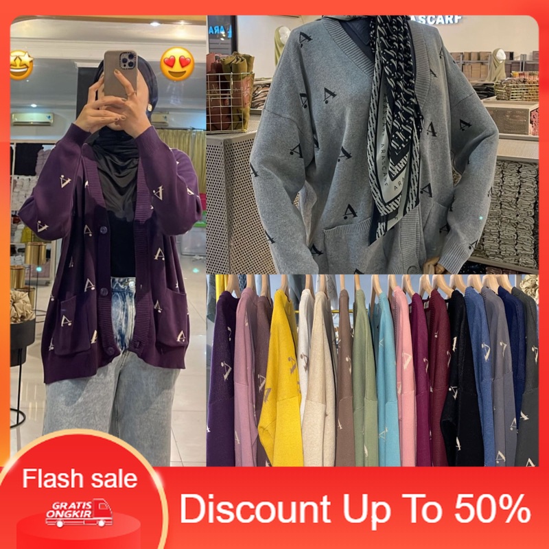 (PROMO) MONOGRAM KNITWEAR ARASCARF | ARAKLEIDER (READY STOCK)