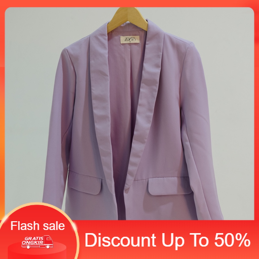 (PROMO) Blazer Belle Lilac/Blazer Wanita/Blazer Korea/Blazer Wanita Korea/Blazer Wanita Korean Style