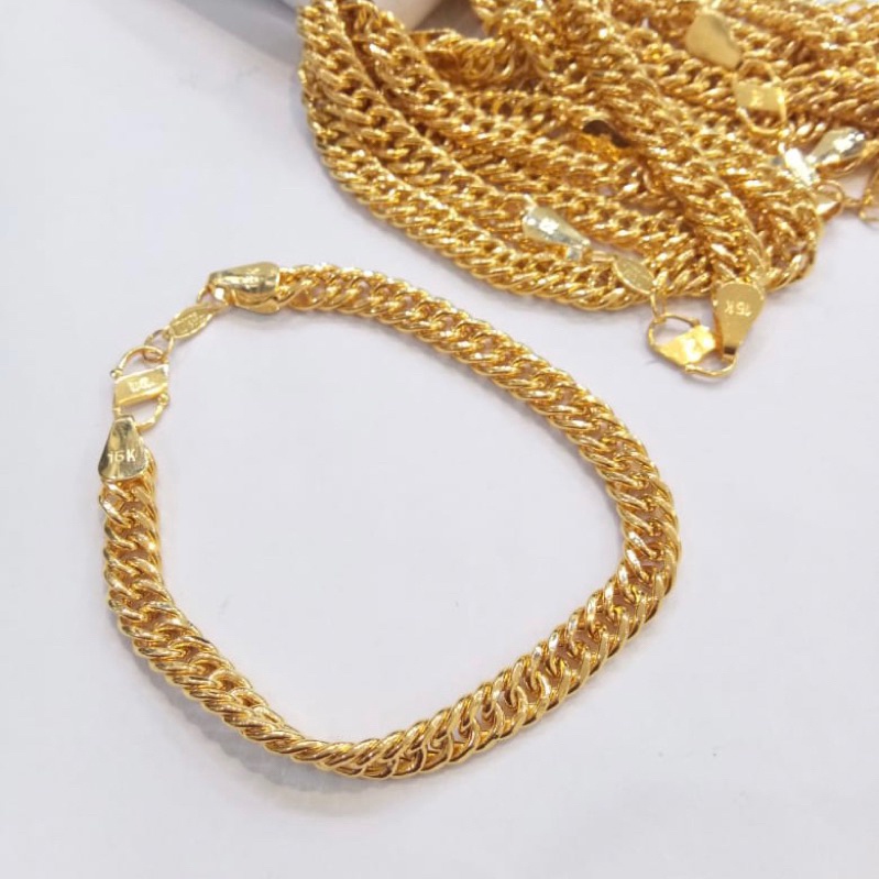 Rantai tangan gelang tali anak dan dewasa emas asli kadar 750 700 75% 70% surabaya sisik naga rante 