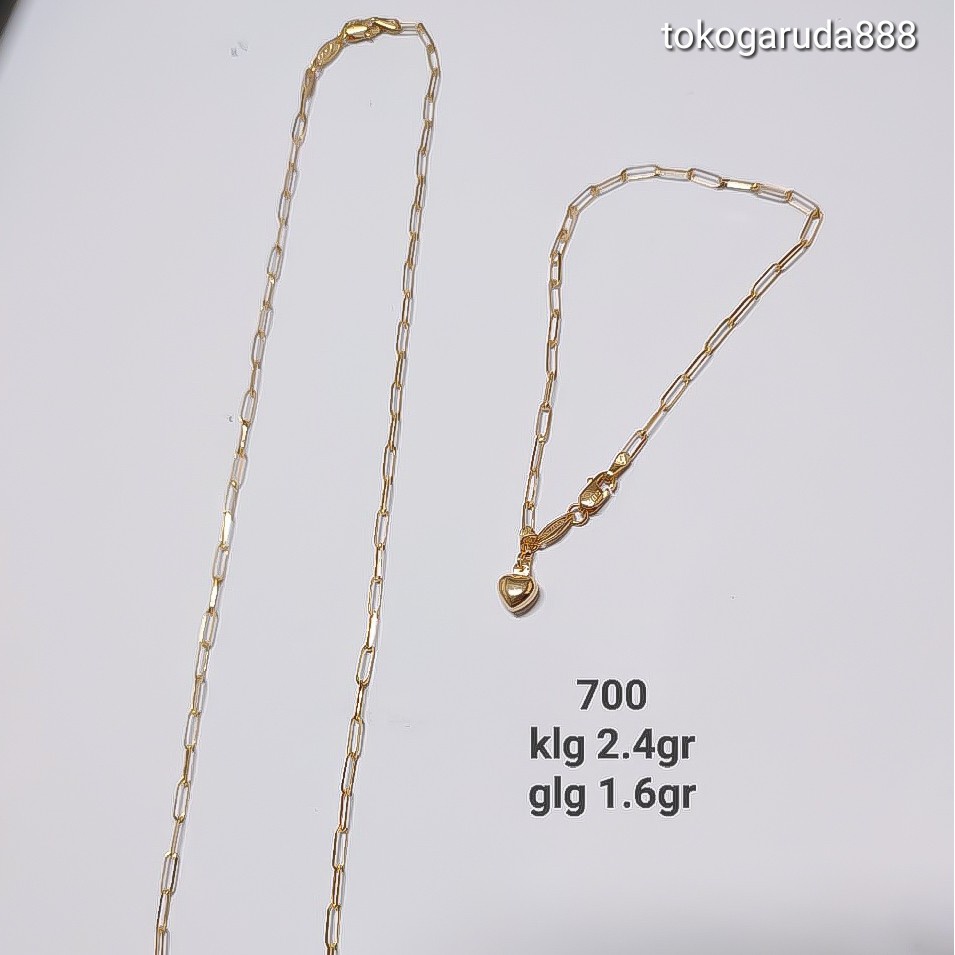 Rantai kalung gelang anak dan dewasa emas asli kadar 700 70% segiempat 2 3 4 5 gr catena nori korea 