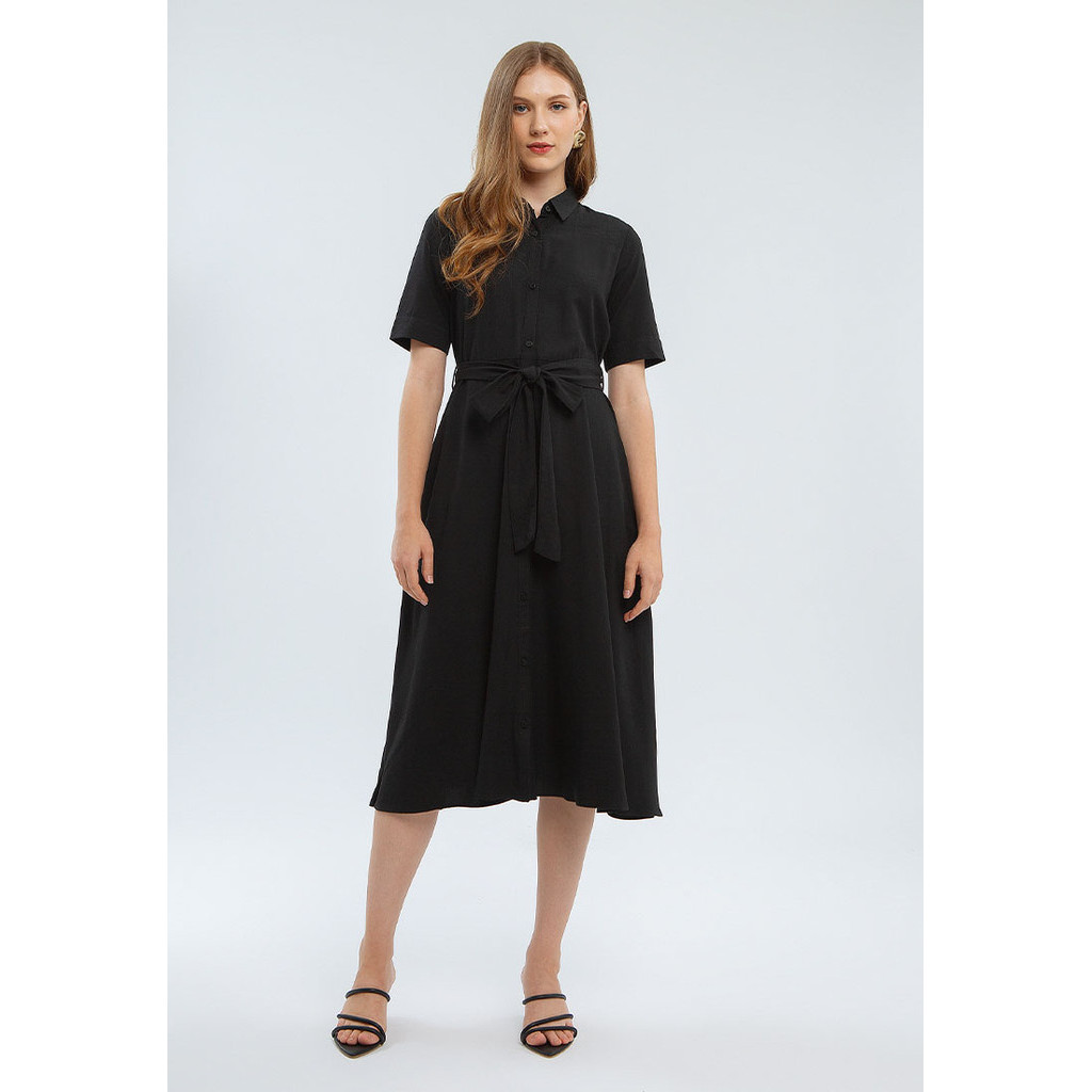 Minimal Adelaide Dress Wanita Jet Black