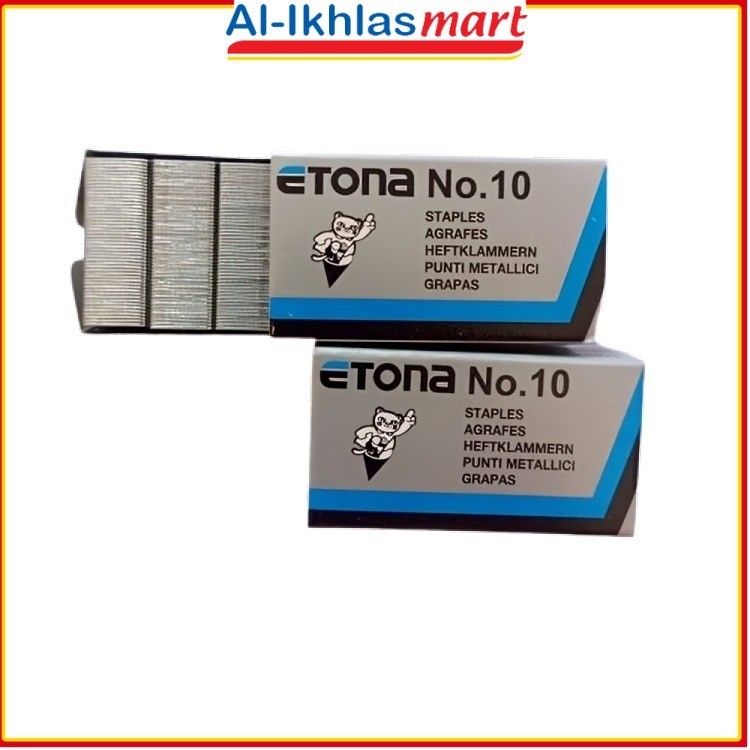 

Isi Stapler merek Etona No.10 Harga 1 Pak Kecil