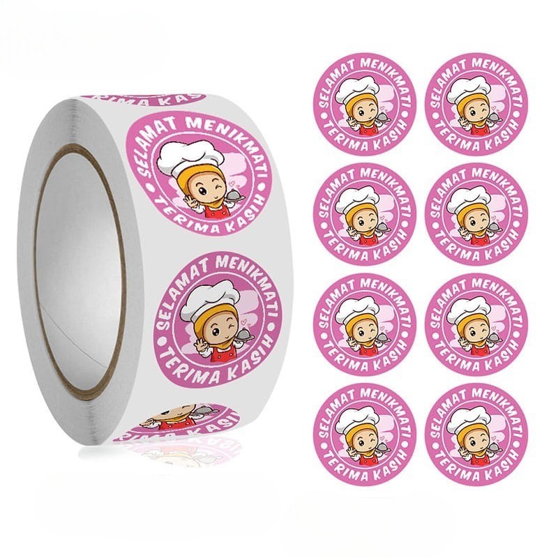 

Ay00! Stiker Jualan Terima Kasih/Thank you Selamat Menikmati 500 Label Sticker Bulat Roll untuk