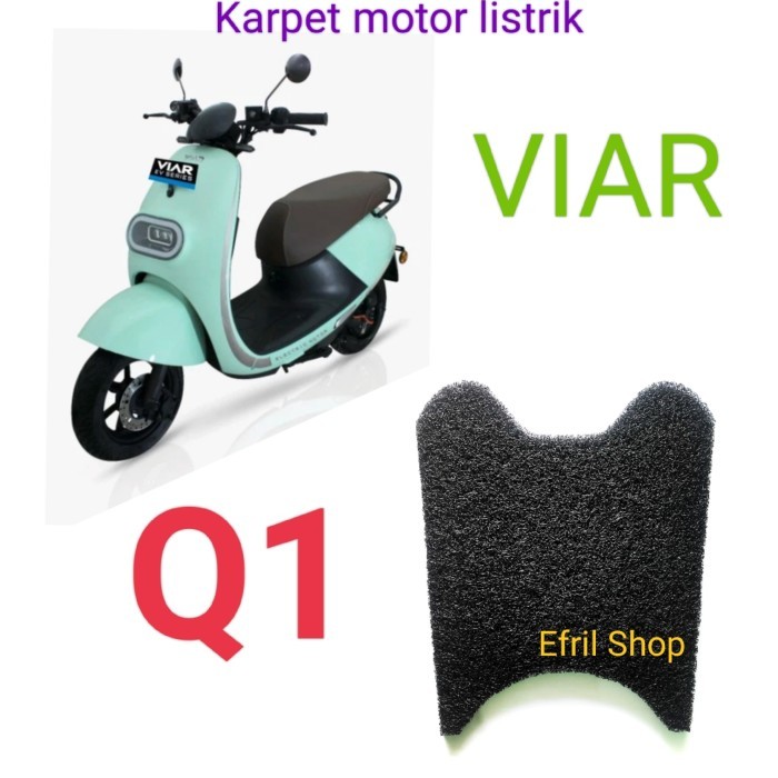 Karpet sepeda motor listrik VIAR Q1 - Hitam
