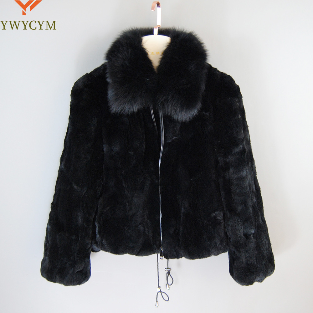 Fashion Women Winter Natural Real Rex Rabbit Fur Coat Lady Warm Quality 100% Genuine Rex Rabbit Fur 
