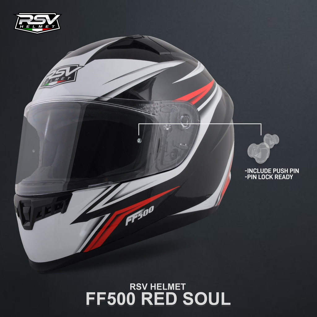 HELM RSV FF500 MOTIF RED SOUL