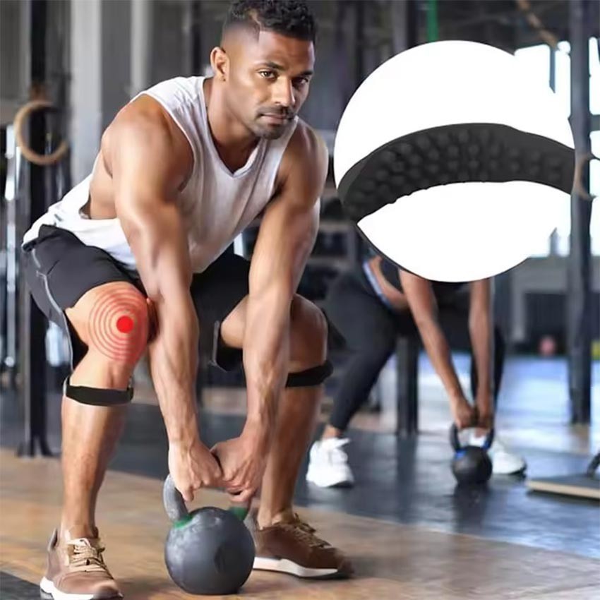Patella Knee Support Bracer Silicone Wrap Patella Knee Protector Support Olahraga Sport / Knee
