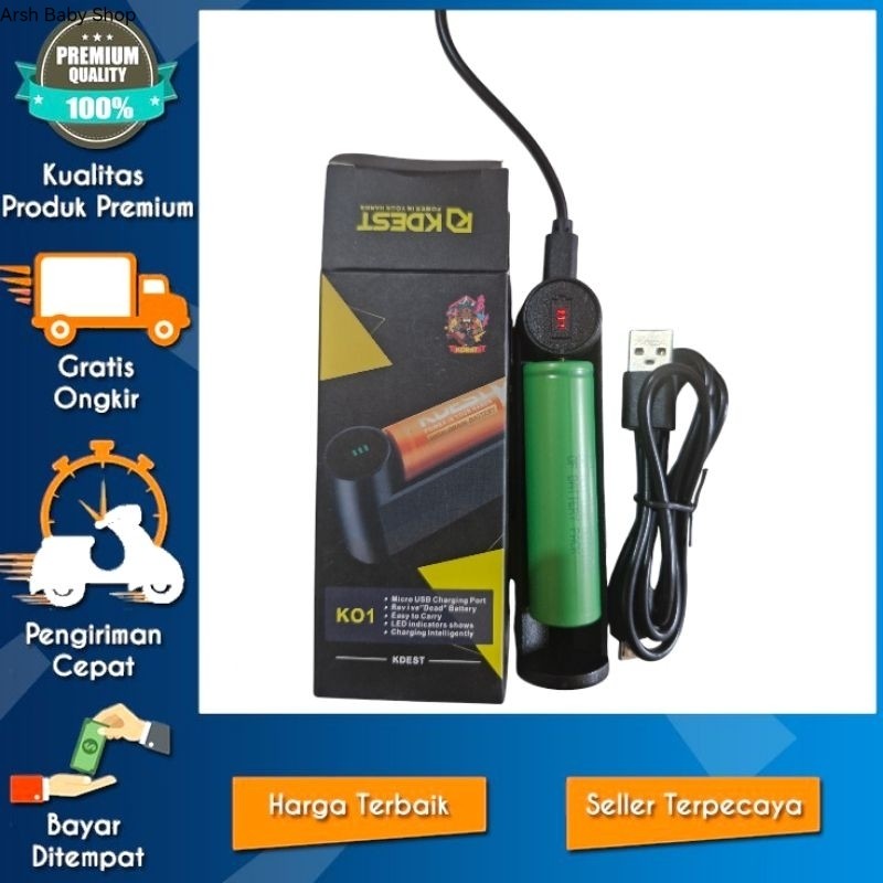 Charger Baterai Portabel Kdest K01 Fast Charger dengan Indikator LED dan Pengisian Cerdas