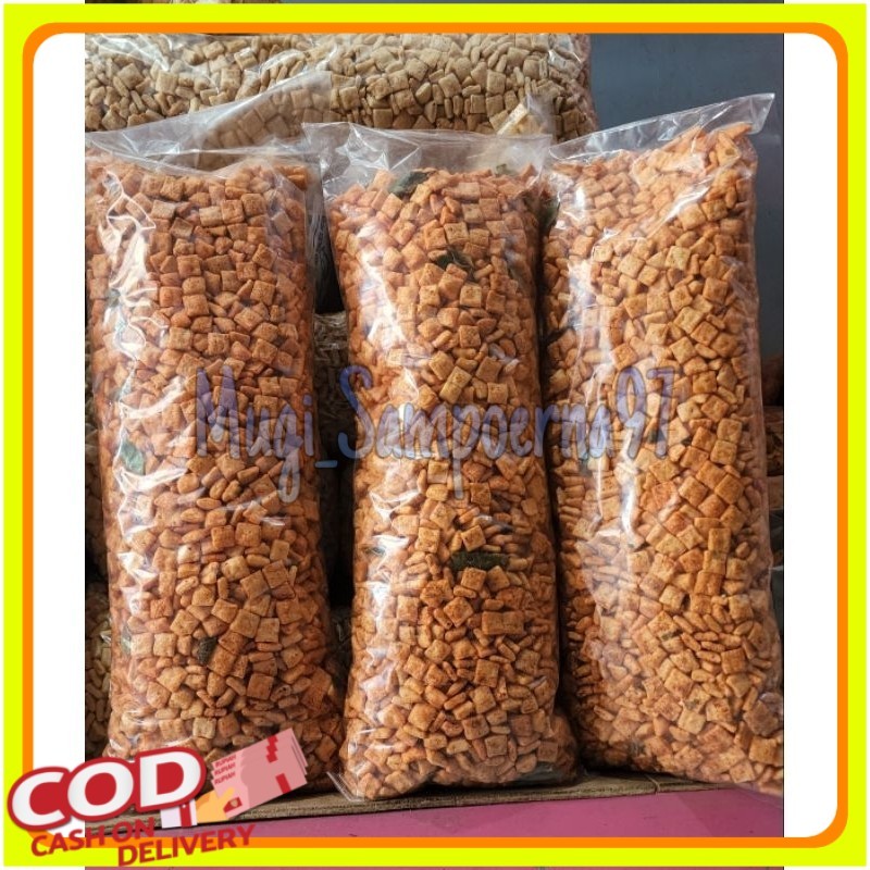 

1ball kerupuk rambak tahu kotak pedas daun jeruk 1kg