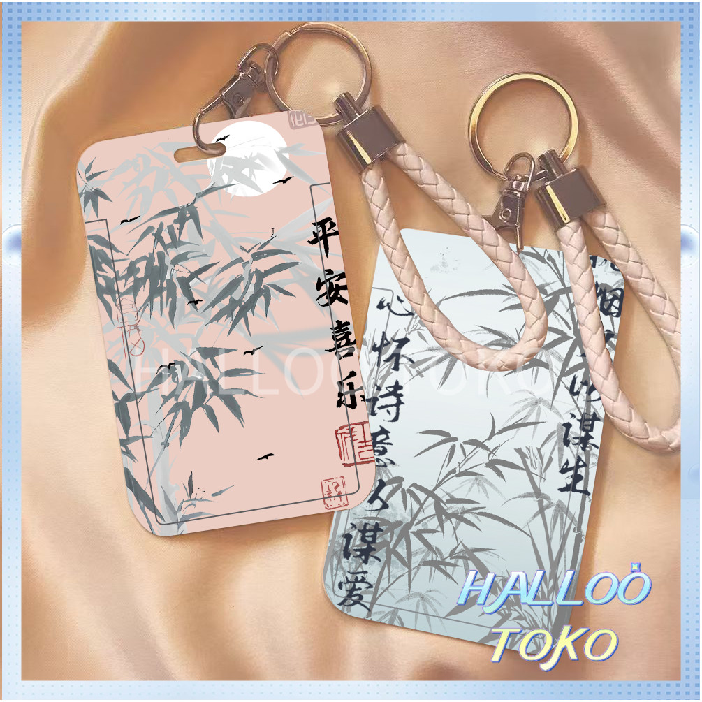 

ID CARD HOLDER MOTIF KAWAII TEMPAT KARTU PHOTOCARD PHOTO CARD Pelindung + Tali,Bambu Cina dengan gaya kuno