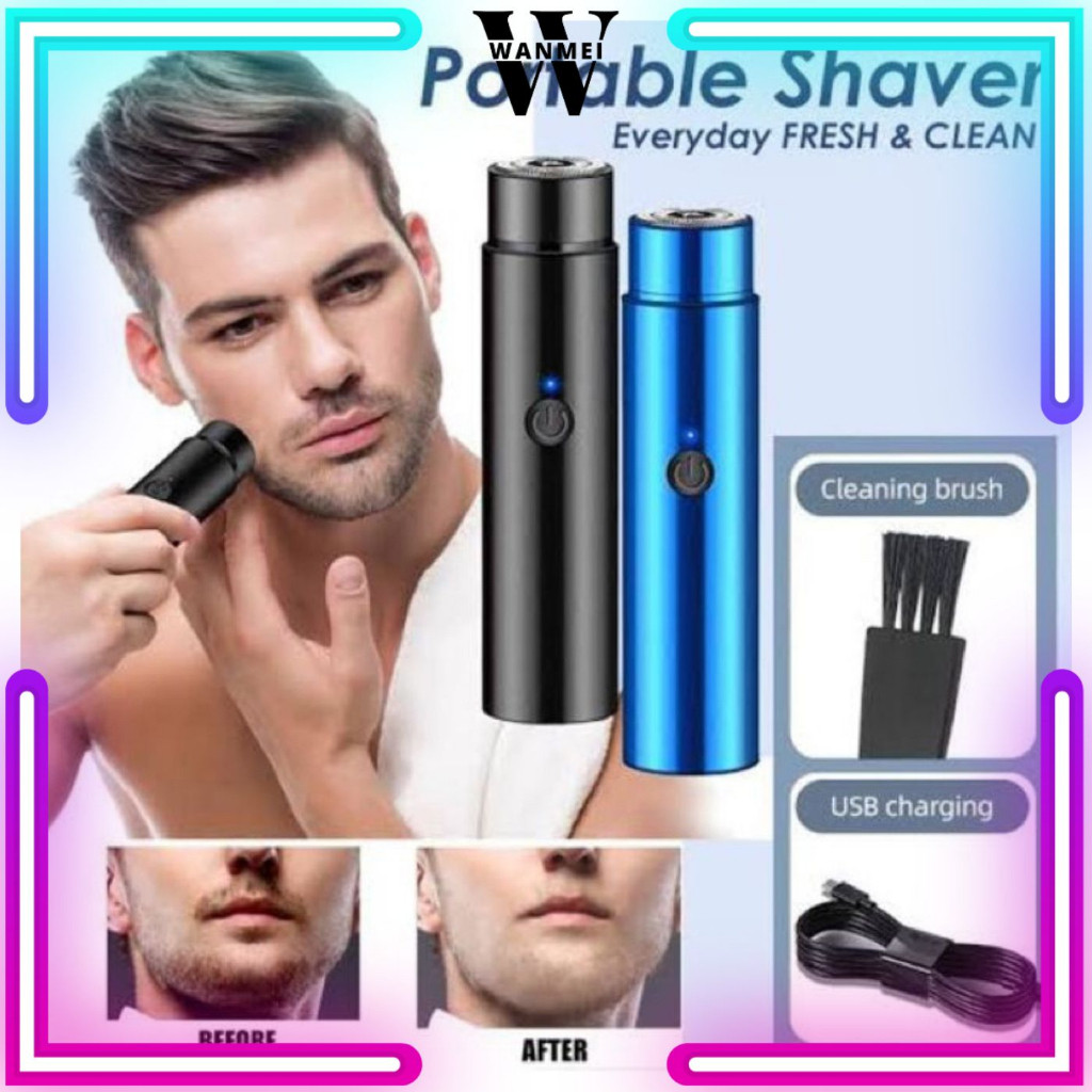 WM Alat Cukur Jengot Kumis  Portable Shaver Bulu Ketiak Elektrik Recharge