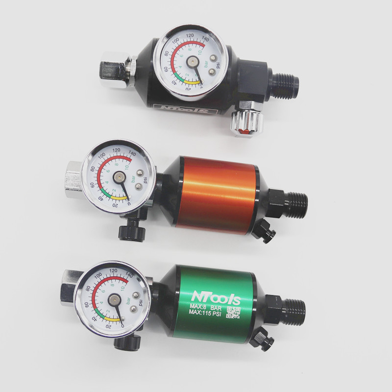 Spray Gun Regulator And Air Filter Air Regulator Filter Tool Aluminum  Body Spray Gun Pressure Regul