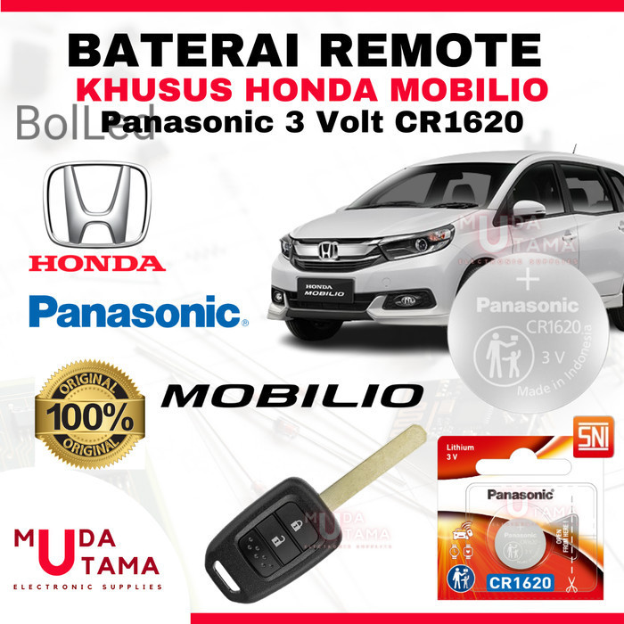 BATERAI REMOTE HONDA MOBILIO ORIGINAL PANASONIC CR1620 3 VOLT BolLED