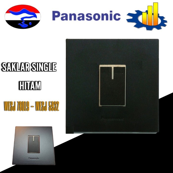 SAKLAR TUNGGAL HOTEL HITAM PANASONIC WESJ 78019 - WESJ 5932
