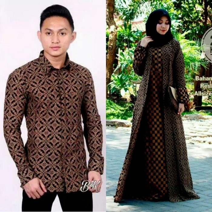 ✔VN.KIA✔ - BEST SELLER Baju dress gamis cardi wanita ld 120 couple batik sarimbit kemeja 2801 - B