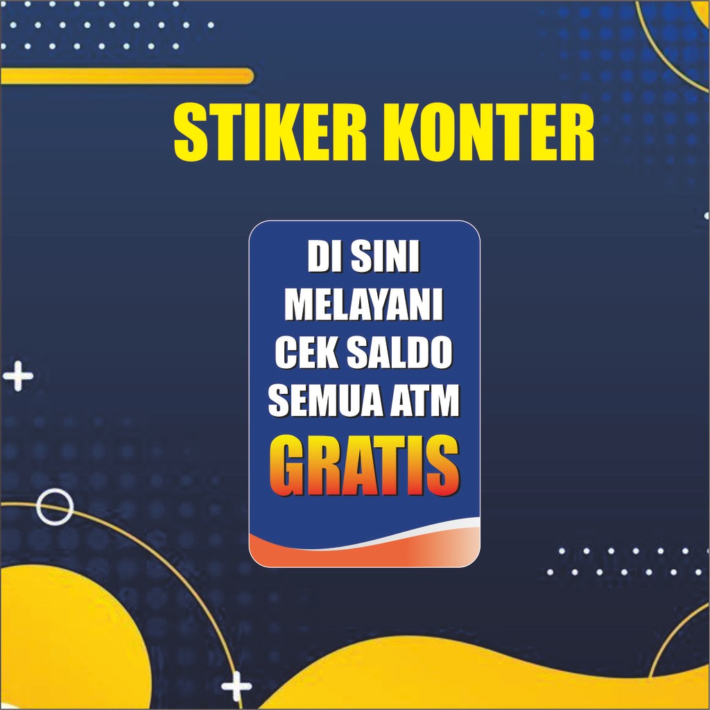 

STIKER VINYL CEK SALDO GRATIS