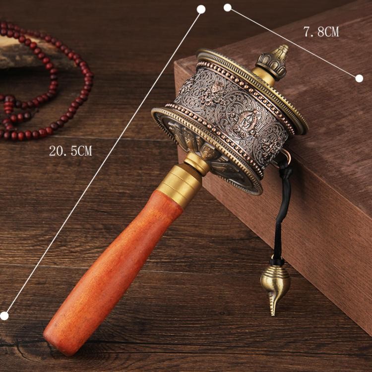 Tibetan Buddhism Exquisite Auspicious Symbols Duplex Bearing Silent Ultra Smooth Hand-cranking Praye