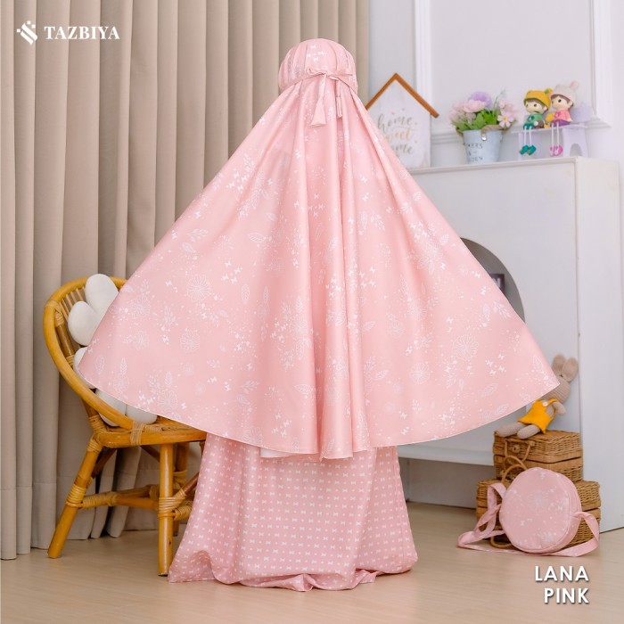 MUKENA ANAK KECIL TAZBIYA LANA SERIES I MUKENA ANAK RAYON | FREE TAS MUKENA - PINK, M