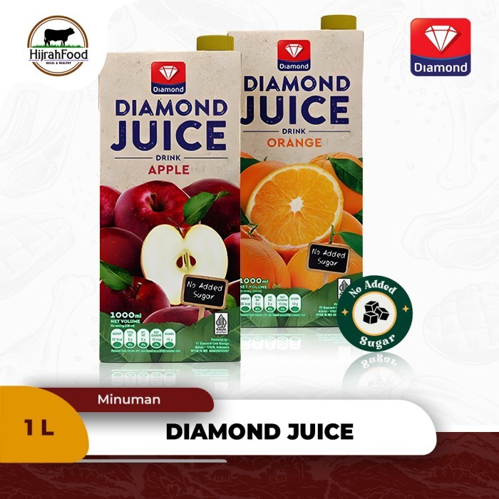 

Diamond Juice UHT Drink Jus Buah Premium Tanpa Gula 1L