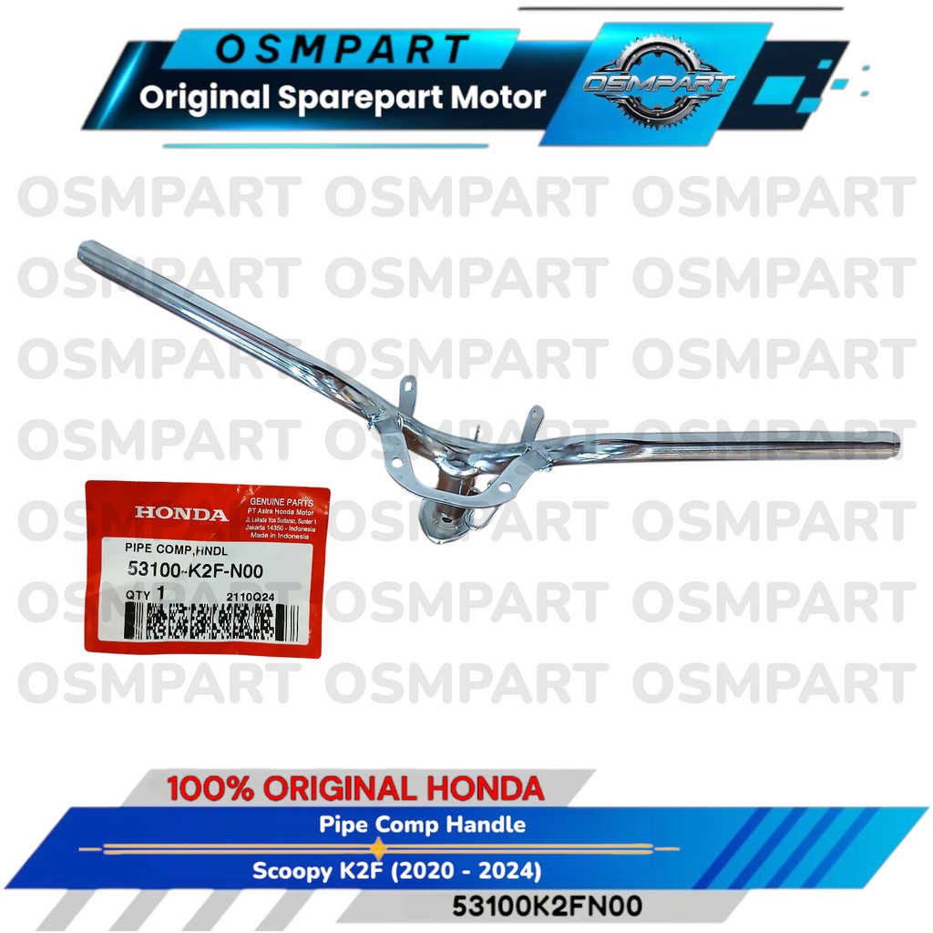 STANG STIR HANDLE BAR SCOOPY K2F HONDA 53100K2FN00 ORIGINAL