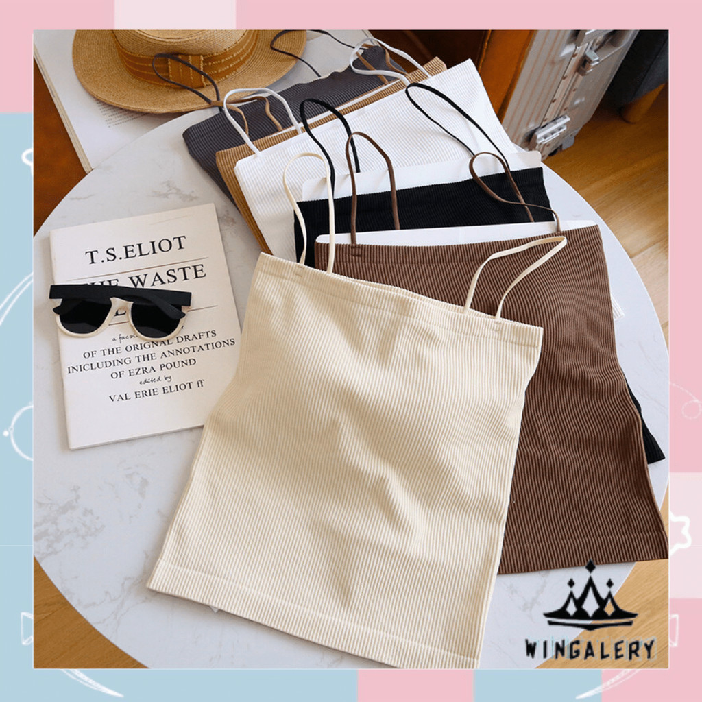 WINGALERY Tanktop bra fashion wanita crop elastis sexy 1230