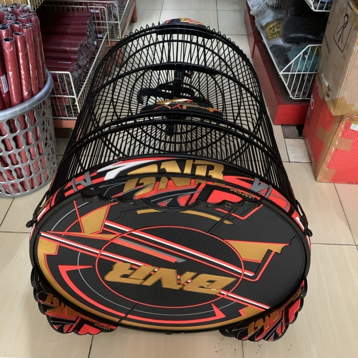 SANGKAR KANDANG MURAI BNR RACING 3D RED GOLD BARU NO 2