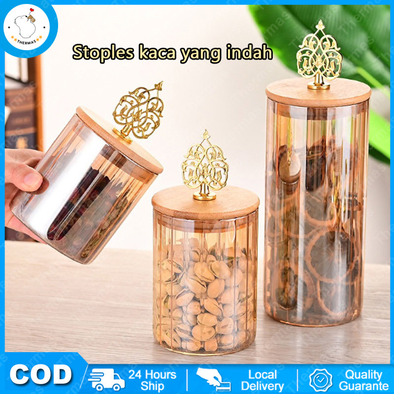 Thermas  Stoples Makanan Serbaguna Stoples Pohon Natal Stoples Emas Stoples Biskuit yang Estetis Sto
