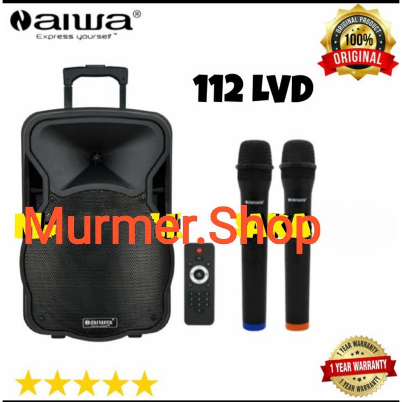 Speaker Aktif portable Bluetooth 12inch Aiwa 112lfv meeting Wireless