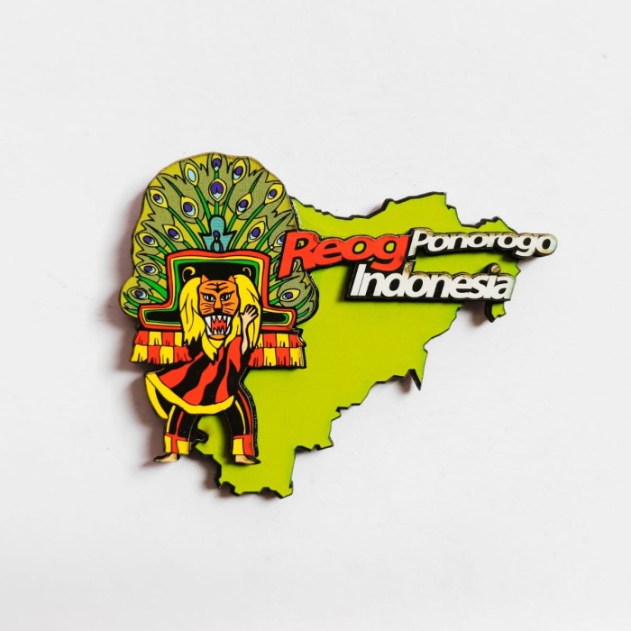 DNNStore Souvenir magnet kulkas Tarian Reog Ponorogo oleh negara Indonesia