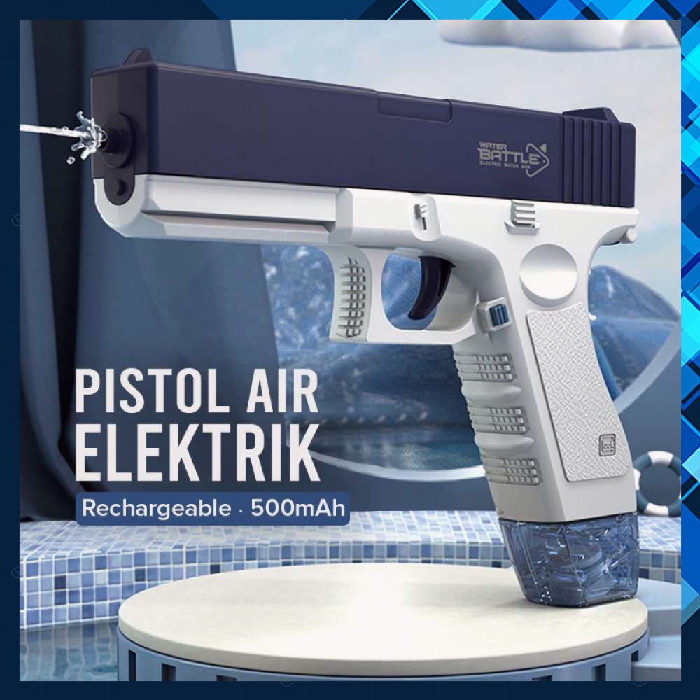 Pistol Air Mainan Elektrik Water Gun Rechargeable 500mAh -TY463