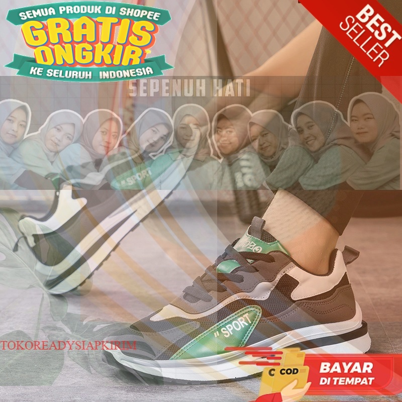 Sepatu Merk Hipzo pria wanita PREMIUM santai sepatu olahraga jogging J4 sepatu fitnes Import Kekinia