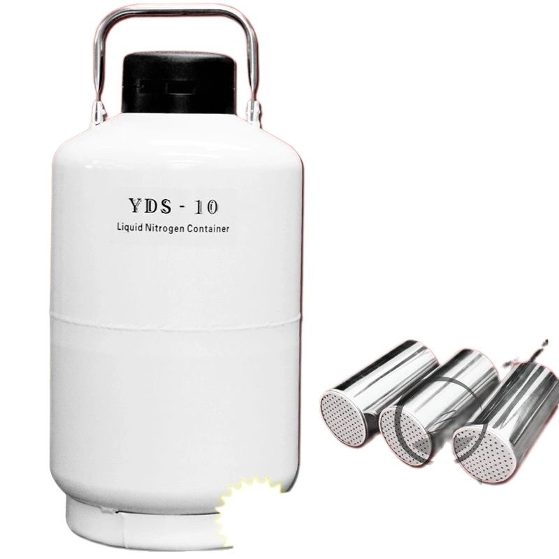 Wadah Nitrogen Cair Tangki Kriogenik Wadah Nitrogen Cair Perang dengan Tangki Nitrogen Cair YDS-10