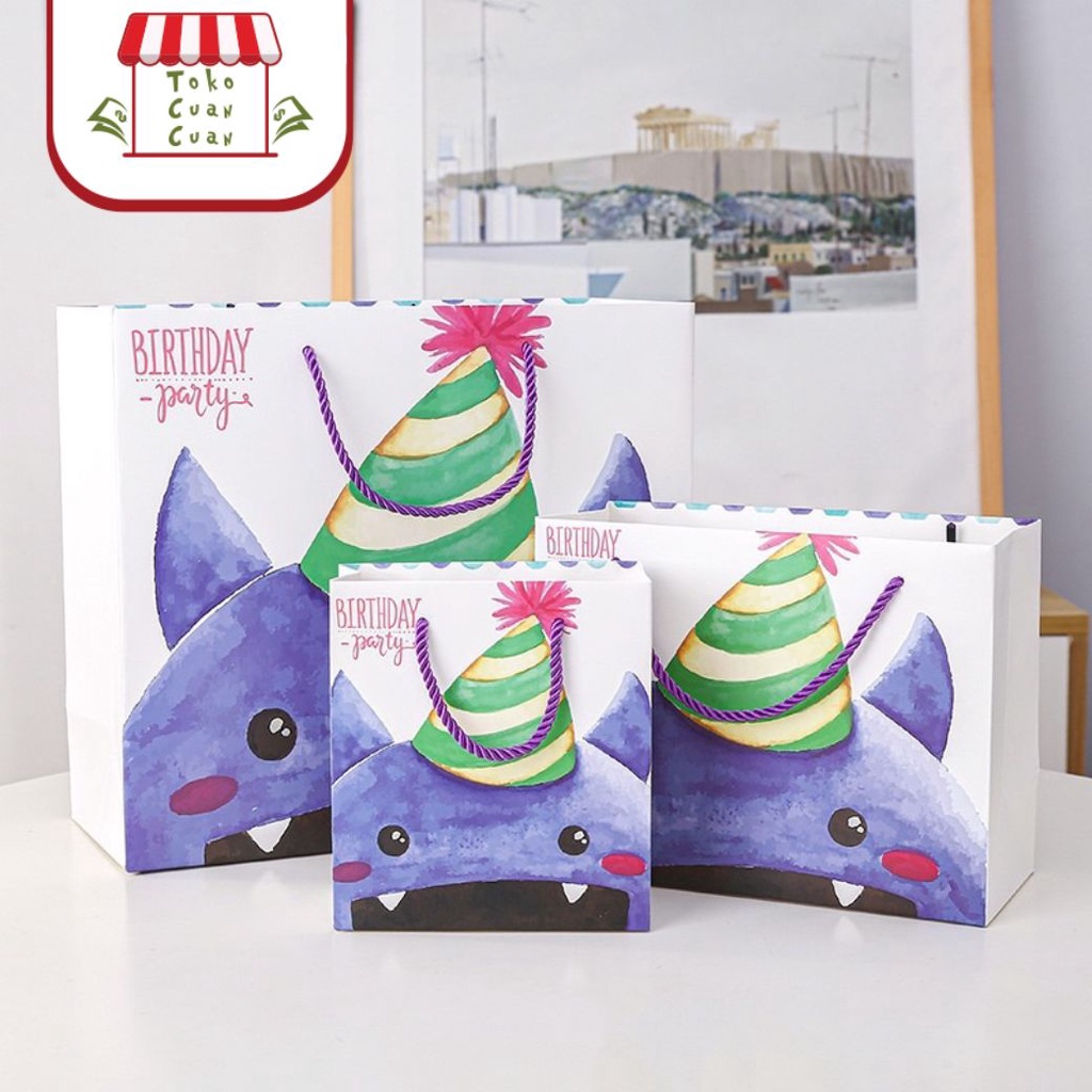 

TCC MONSTER Paperbag Kantong Kertas Tas Ulang Tahun Birthday Goodie Bag