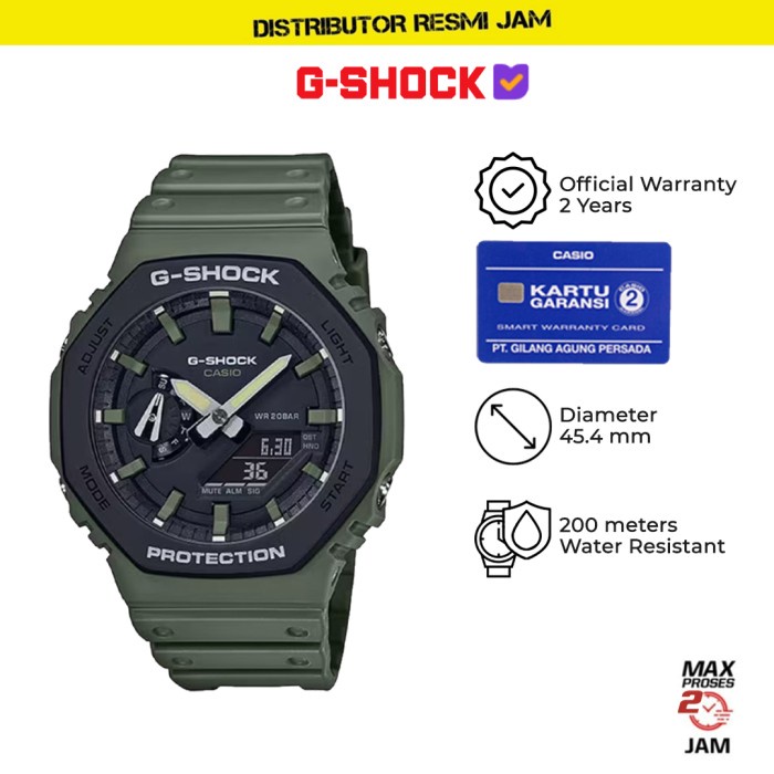 GShock GA-2110SU-3ADR GA-2110 GA2110SU GA2110 Garansi Resmi 2 Tahun