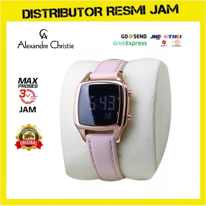 Jam Tangan Wanita Alexandre Christie AC 9355 Rosegold Peach