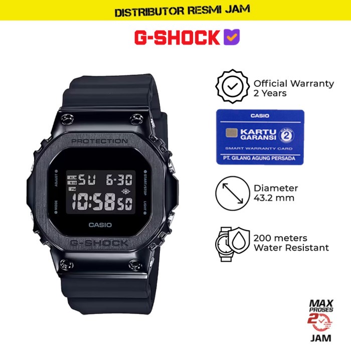 GShock GM-5600B-1DR GM-5600 GM5600B GM5600 Garansi Resmi 2 Tahun