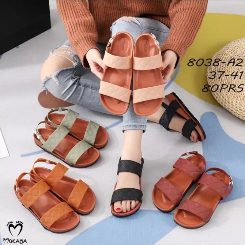 (BLCMALANG) Sandal Mokaya 8038-A2 / Sandal Jely Tali Belakang
