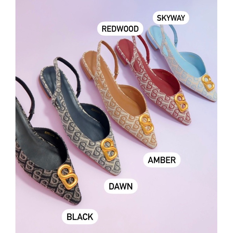 SEPATU SANDAL BEST SELLER TREND TERKINI /Bimu Slingback Shoes Black Buttonscarves Bs Store Bslady